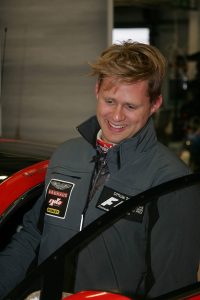 Kasper Jensen vender tilbage til Perfection Racing Europe for en bemærkning, når danskerteamet med deres matsorte Aston Martin Vantage deltager i 24H Barcelona. 