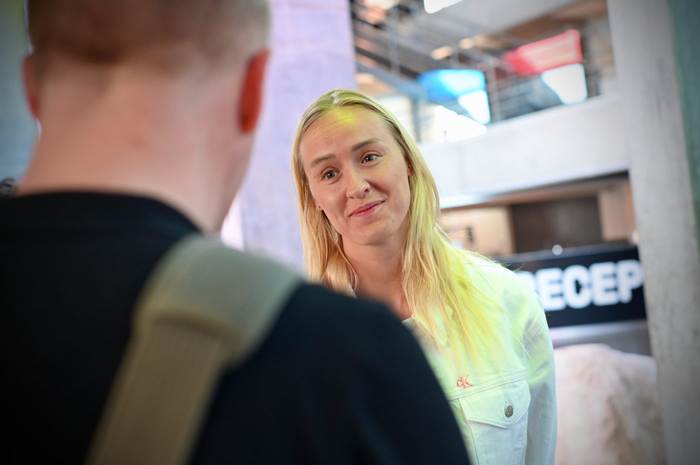 Michelle Gatting til Le Mans-pressemøde i Idrættens Hus 2023. Foto: Bo Skovfoged