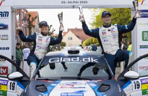 Line Nedergaard og Jacob Madsen vandt Rally4-klassen ved deres forrige start i Tyskland (foto: Jokum Tord Larsen).