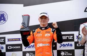 To podier og oprykning i mesterskabet til Sebastian Øgaard, som sikrede sæsonens foreløbigt bedste weekend i fjerde afdeling af Eurocup-3 på Zandvoort.