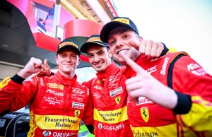 Stor Ferrari-jubel i Barcelona, hvor det søndag lykkedes for Nicklas Nielsen og resten af AF Corse-teamet at køre sæsonens første sejr hjem i GT World Challenge Europe Endurance Cup.