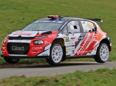 Kenneth Madsen og Mette Felthaus indledte sæsonen i Dansk Super Rally med en sejr i Rally Yding (foto: Allan Post Christiansen).