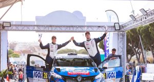 Karriereglimt - Line og Jacob - 2025 Afslutningssæsonen er foregået dels herhjemme, dels i udlandet, hvor det bl.a. blev til en sejr i RC3-klassen med den firhjulstrukne Renault Clio Rally3 i Rallye d’Antibes (foto: Quentin Ribaud Photographie).