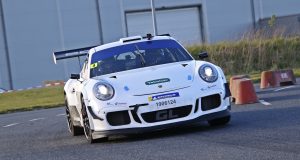 Ib Kragh i hans nye fartmonster, en Han af en Porsche 991.1. RS GT3