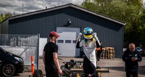o uger efter debuten på Padborg Park var Nordic 4-feltet tilbage på asfalten, og i tidtagningen tog svenske Richard Olson pole position - sin og Aquila’s første - til weekendens første løb.