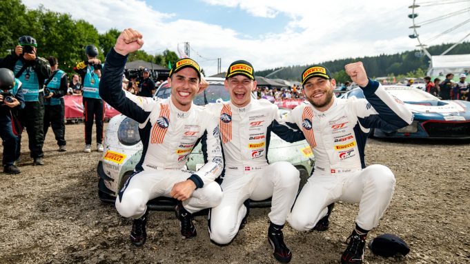 Buus vinder CrowdStrike 24 Hours of Spa Bastian Buus, Thomas Preining, Ricardo Feller, Spa 2026