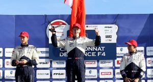 Lasse Sørensen på podiet på Paul Ricard