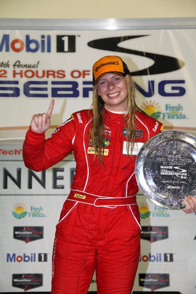 Christina Nielsen og Scuderia Corsa vandt GTD-klassen på Sebring. Foto: Jan Kaiser