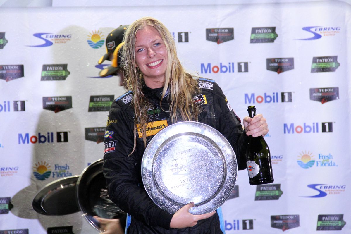 Christina Nielsen podium Sebring
