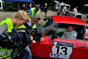 Hans Kolby, Lem og England, kører normalt rally i denne Lancia, men stiller op i Oresund Rally en Jaguar E.