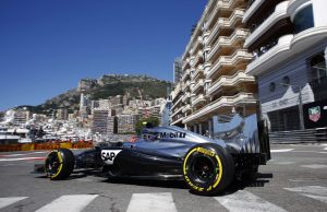 Kevin Magnussen on track.