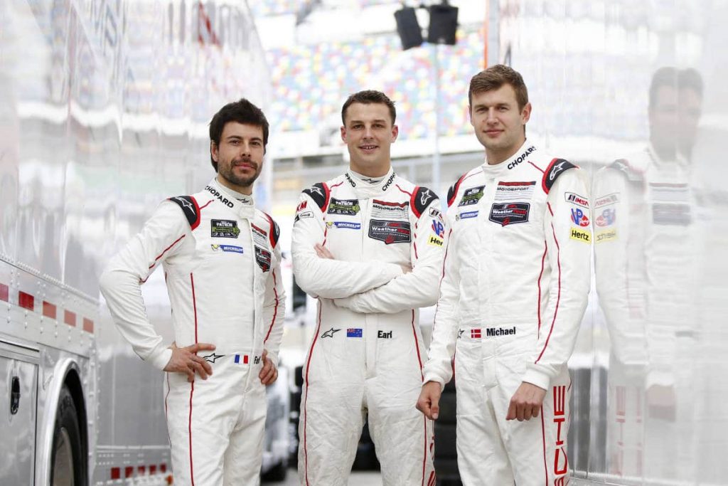 Porsche North America: Frederic Makowiecki, Earl Bamber, Michael Christensen (l-r)