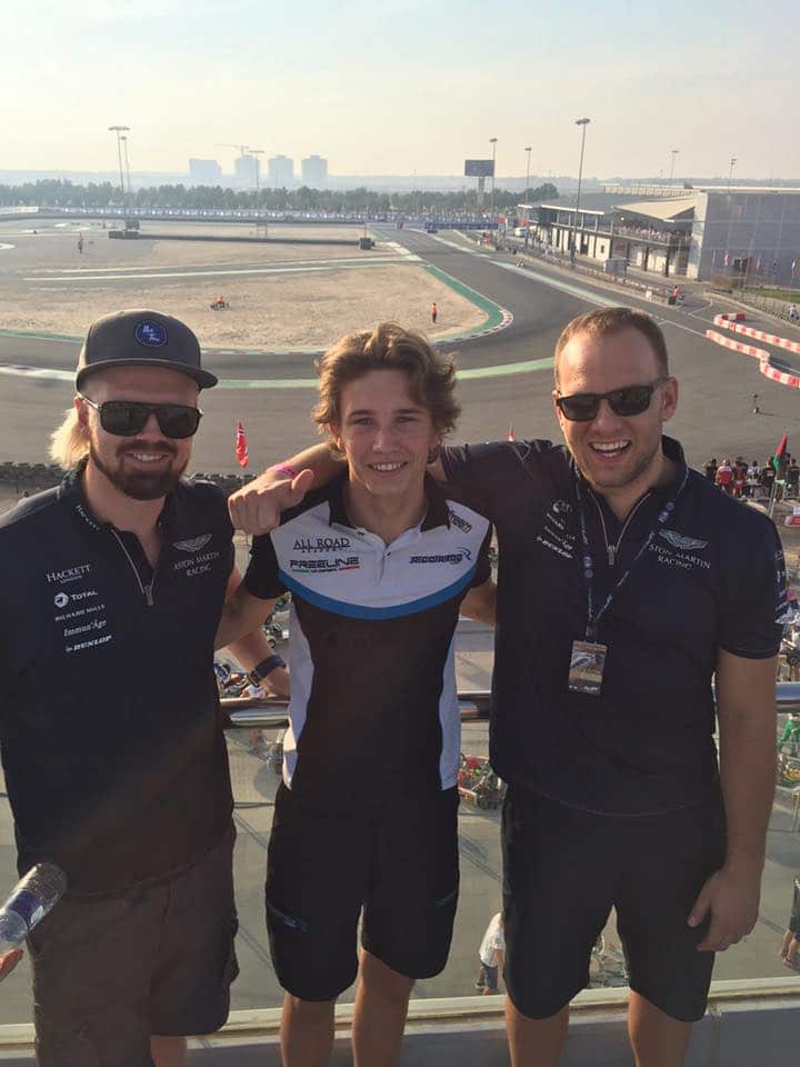 Christian Lundgaard sammen med Nicki Thiim og Marco Sørensen