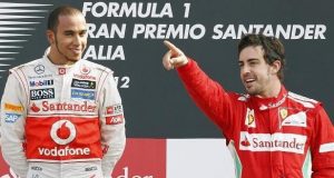 Alonso og Hamilton