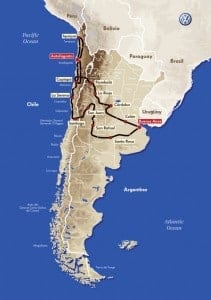 2010 Dakar i Sydamerika (klik på kortet for større billede)