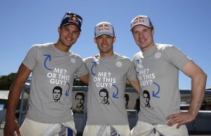 Andreas Mikkelsen (N), Sébastien Ogier (F), Jari-Matti Latvala (FIN) WRC Rally Australia 2014 Foto: VW Motorsport